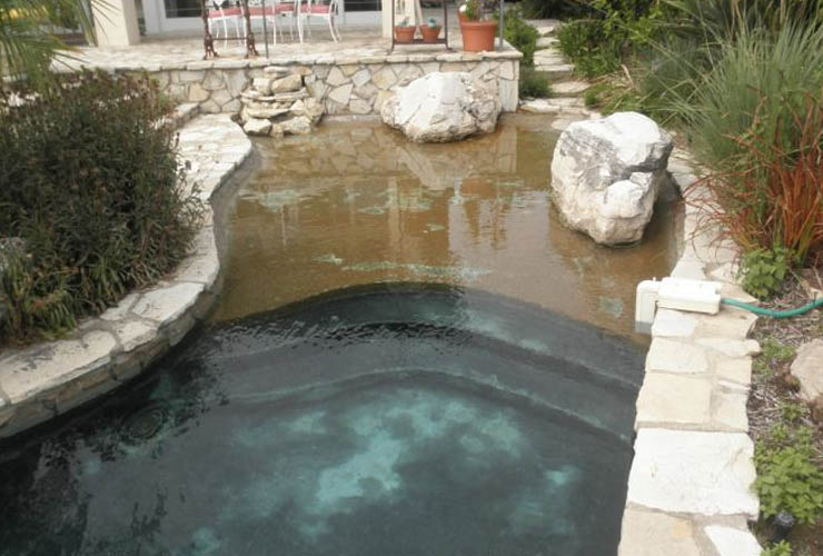 pool remodel before